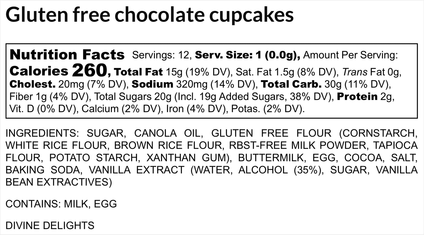 Gluten free Chocolate cupcakes