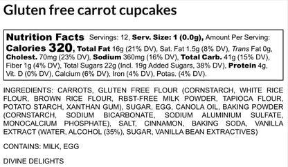 Gluten free Carrot cupcakes